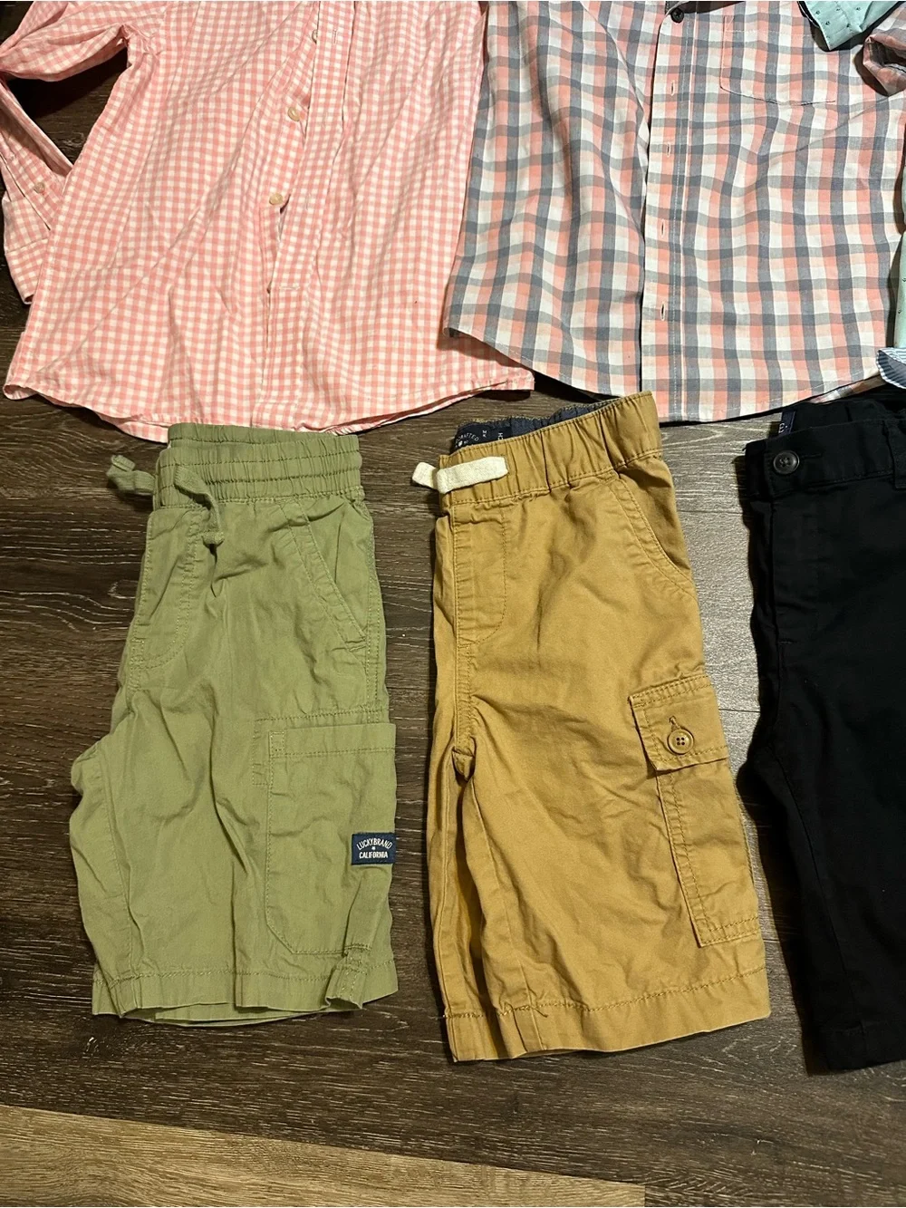 Mixed Men's Button-Down Shirts & Casual Shorts - Blue, Green, Black, Khaki